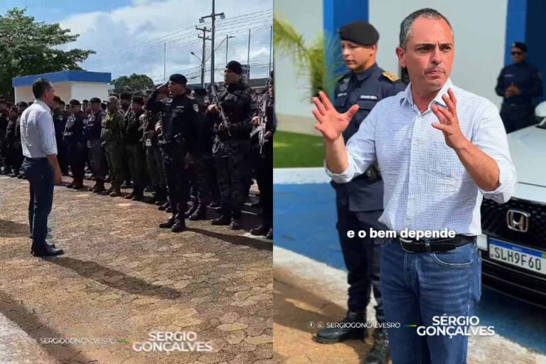 Em nome do governador Marcos Rocha, Sérgio Gonçalves parabeniza os policiais militares de Rondônia