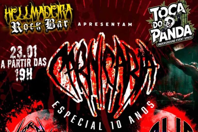 Carniçaria celebra 10 anos com evento histórico no HellMadeira Rock Bar
