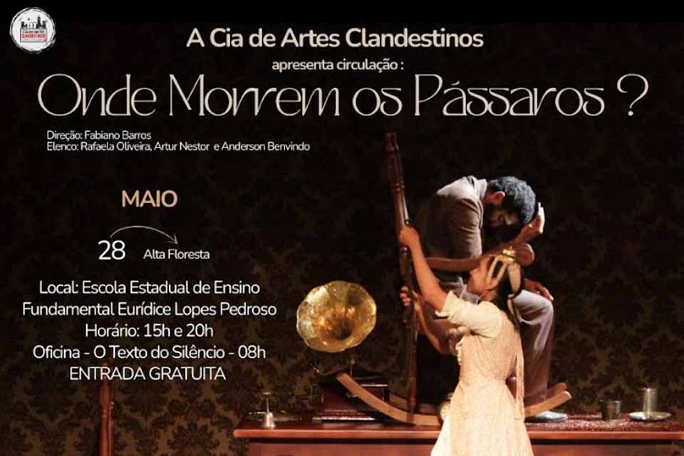 Espetáculo percorre o interior de Rondônia com apresentações gratuitas e oficinas formativas