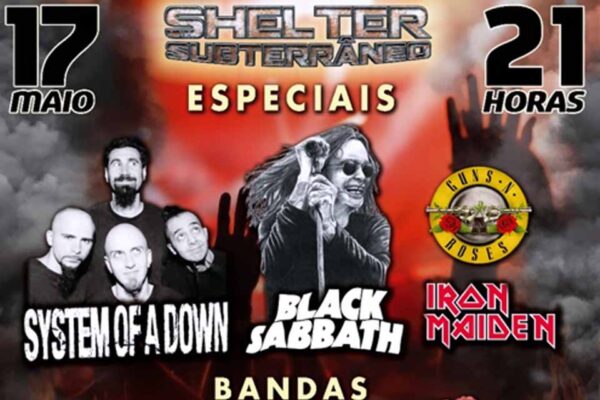 Produções X realiza segunda edição de evento com tributos a Black Sabbath, Guns N’ Roses, Iron Maiden e System of a Down