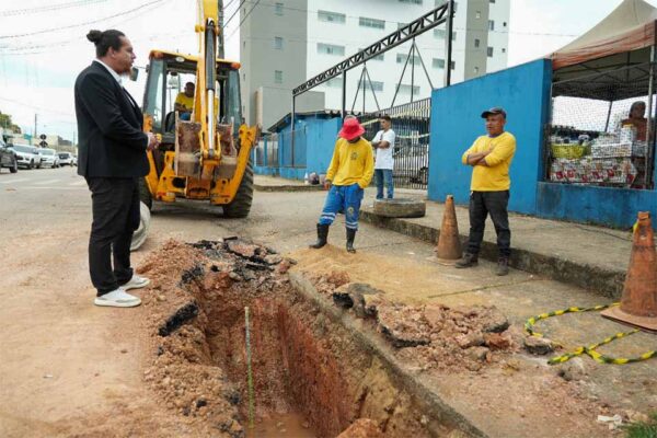 Prefeitura de Porto Velho inicia obras para eliminar esgoto e mau cheiro em frente à Policlínica Ana Adelaide