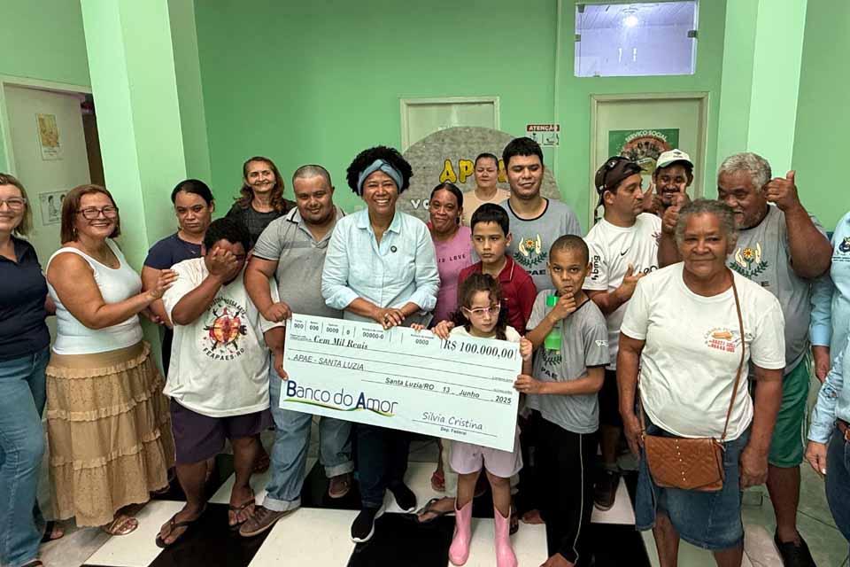 Deputada Sílvia Cristina destina R$ 100 mil à Apae de Santa Luzia do Oeste