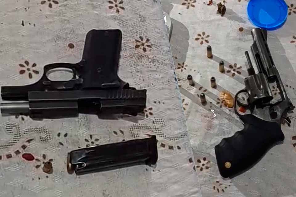 Polícia apreende duas armas de fogo em cumprimento de mandado em Ouro Preto do Oeste
