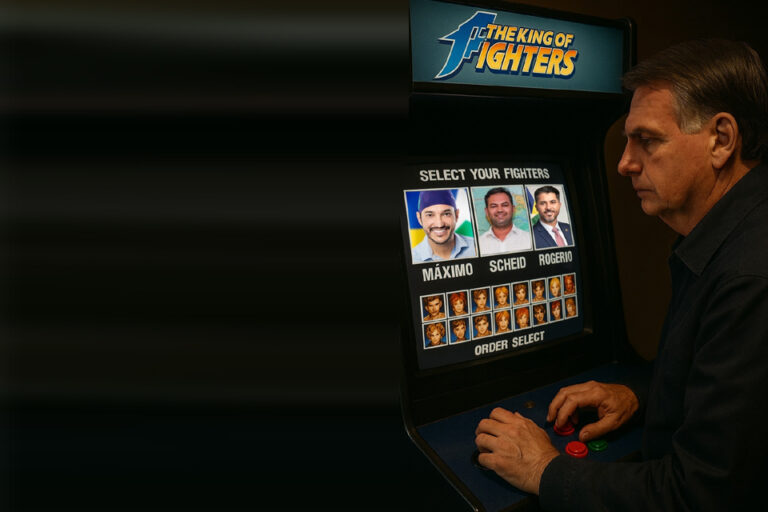 Editorial do Rondônia Dinâmica usa “The King of Fighters” para ilustrar trio que liderará o bolsonarismo no estado