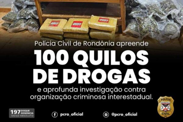 Apreensão de drogas em Guajará-Mirim mobiliza Polícia Civil e reforça investigação sobre tráfico interestadual