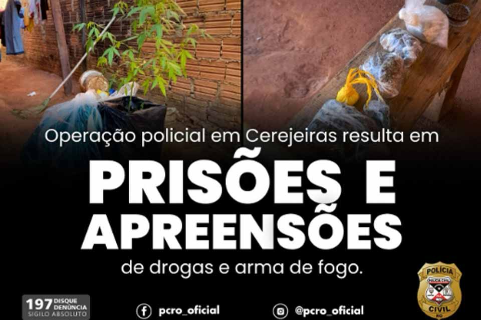 Polícia Civil realiza operação em cerejeiras e prende quatro pessoas