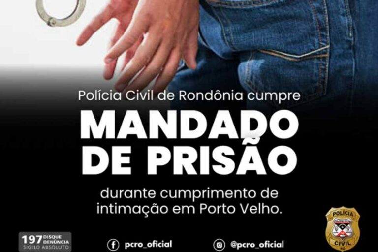 Homem é preso pela Polícia Civil durante cumprimento de intimação em Porto Velho