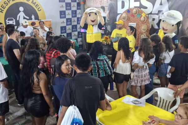 Educação de trânsito é destaque no Arraial Flor do Maracujá com campanha “Respeite o Meu Espaço”