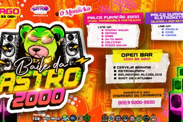 Baile da Astro 2000 acontece em agosto em Porto Velho