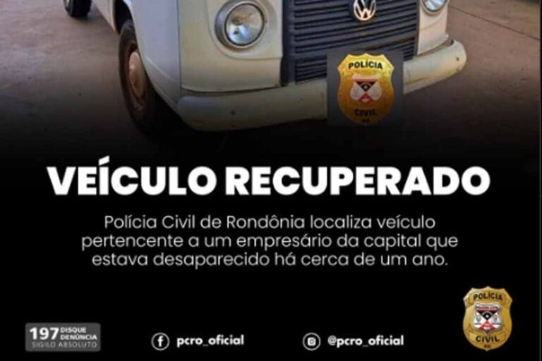 Polícia Civil encontra carro de empresário desaparecido há quase um ano