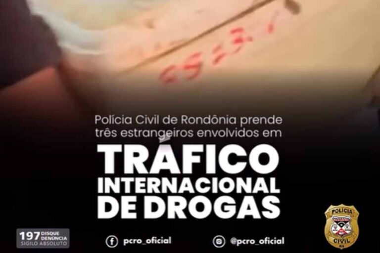 Polícia Civil prende estrangeiros por tráfico de drogas em Porto Velho