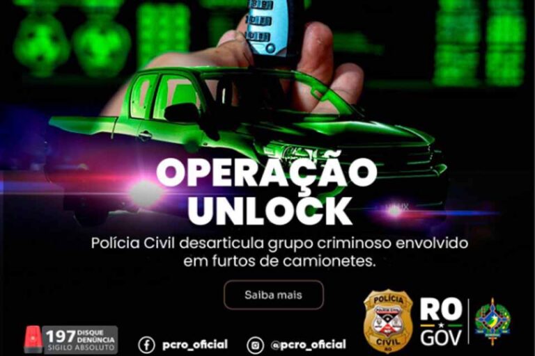 Polícia Civil realiza operação unlock em Cacoal contra furto de caminhonetes