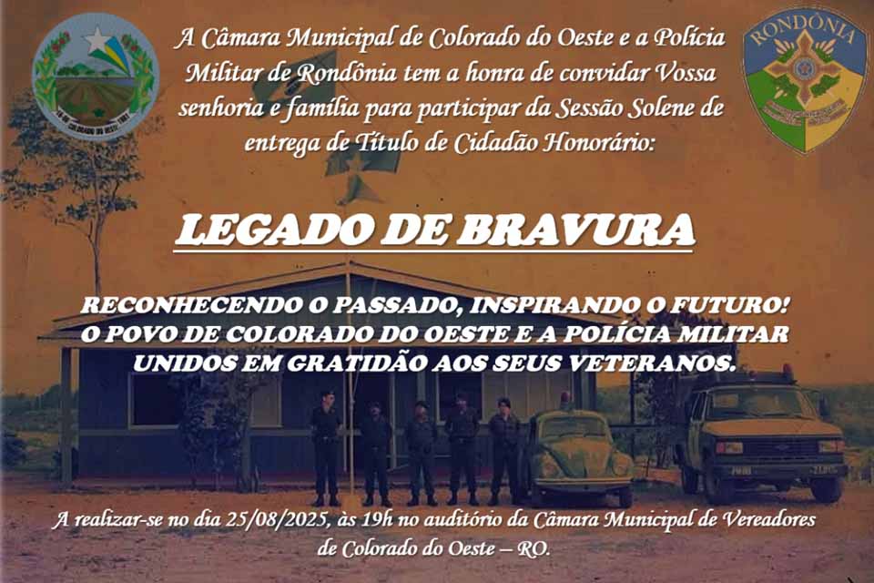 <div style="
                font-size: 18px;
                font-weight: bold;
                color: #0073aa;
                margin-bottom: 5px;
                text-transform: uppercase;
            ">HOMENAGEM</div>Câmara de Colorado do Oeste realiza homenagem a policiais militares da reserva