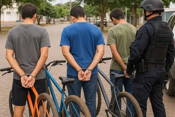 Trio armado em bicicletas é detido após roubo em praça de Porto Velho