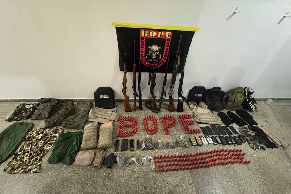 Polícia Militar de Rondônia apreende armas e prende suspeitos em operação contra LCP