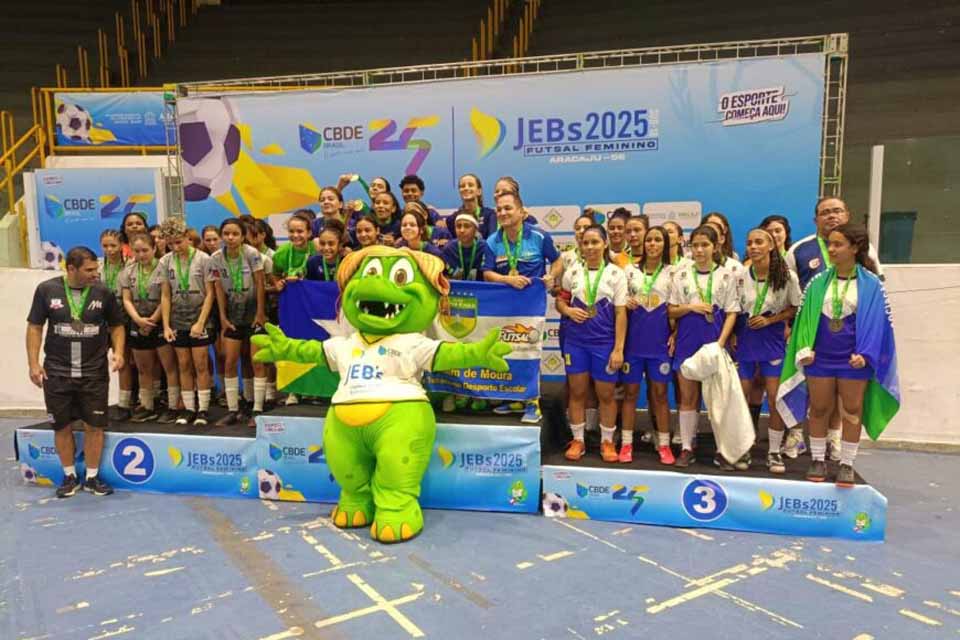 Rondônia vence série bronze do futsal escolar feminino sub-18 em competição nacional