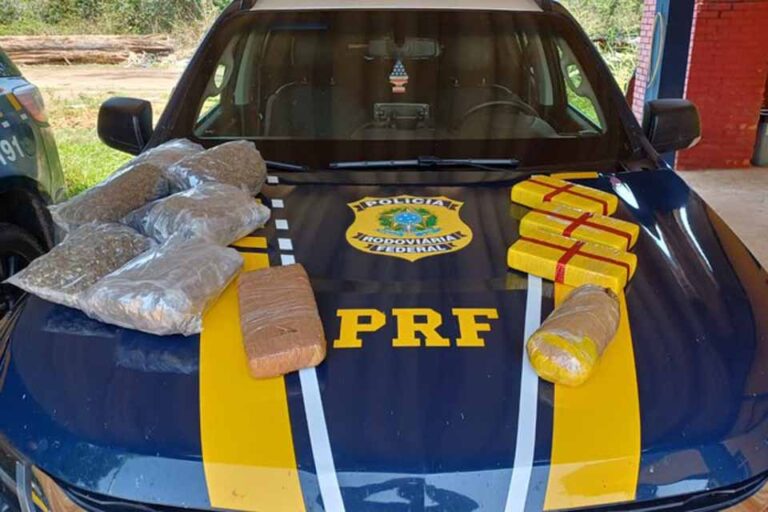 PRF apreende adolescente com 11 kg de drogas na BR 364 em Porto Velho