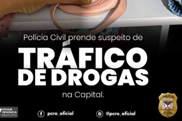 Polícia Civil prende homem por tráfico de drogas em Porto Velho