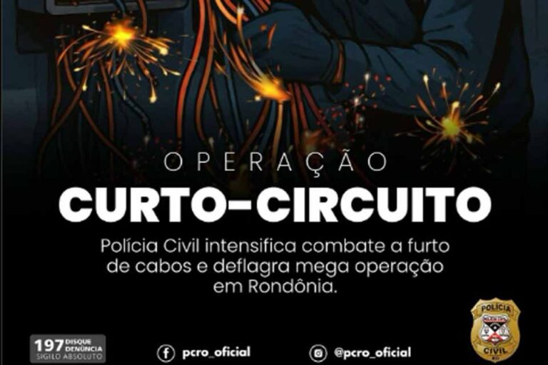 Polícia Civil realiza operação contra furtos de cabos em Rondônia