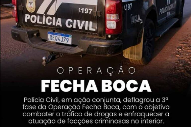 Polícia Civil realiza 3ª fase da Operação “Fecha Boca” contra tráfico de drogas no interior de Rondônia