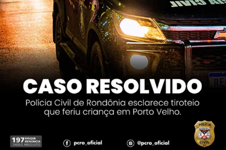 Polícia Civil conclui investigação sobre tiroteio que feriu criança em Porto Velho