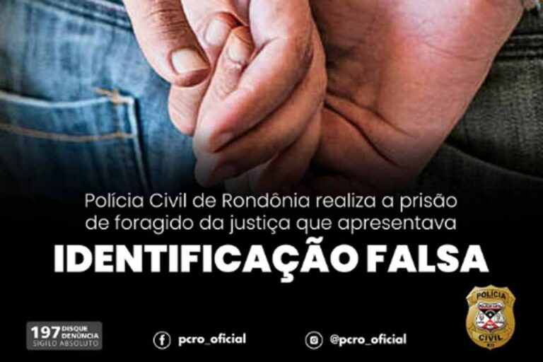 Polícia Civil prende foragido da justiça que usava identidade falsa