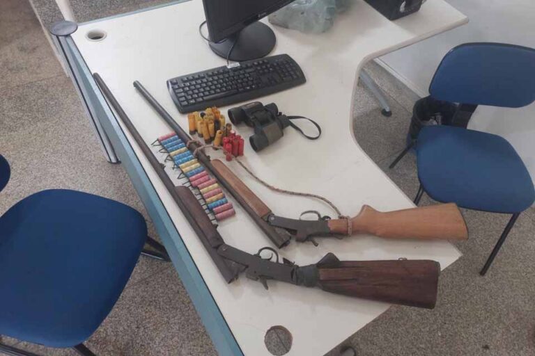 Polícia Militar apreende armas e explosivos em operação na Flona Bom Futuro