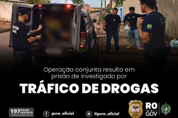 Polícia Civil prende suspeito de tráfico em operação integrada com Receita Federal