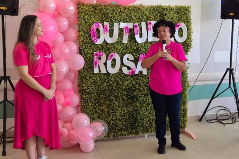 Sílvia Cristina participa da abertura do Outubro Rosa no Hospital de Amor, em Porto Velho