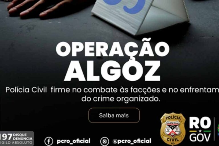 Polícia Civil realiza operação “Algoz” contra organização criminosa em Cacoal
