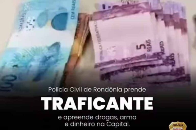Polícia Civil prende suspeito de tráfico e apreende drogas, arma e dinheiro em Porto Velho