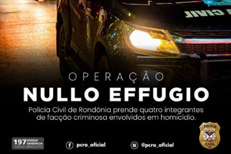 Polícia Civil cumpre mandados e prende quatro suspeitos de homicídio durante a Operação “Nullo Effugio” em Rondônia