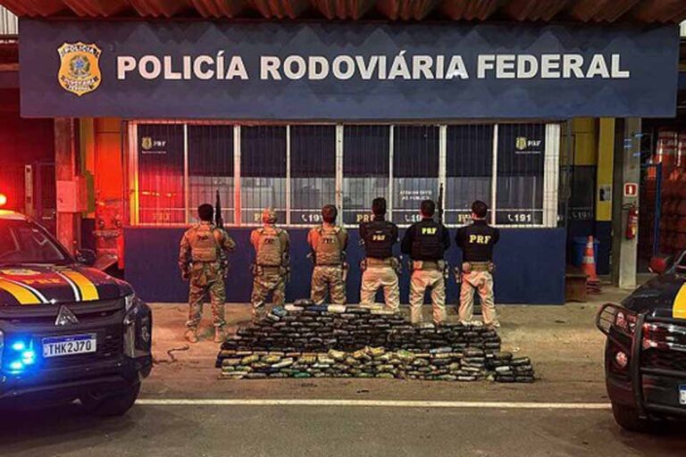 PRF apreende mais de 300 quilos de drogas escondidas em pneus de caminhão em Ariquemes