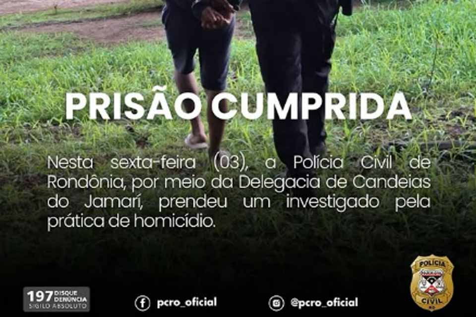 Homem investigado por homicídio é preso em Candeias do Jamari