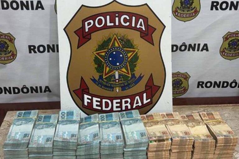 PF apreende R$ 600 mil e prende suspeito por porte ilegal de arma de fogo em Guajará-Mirim