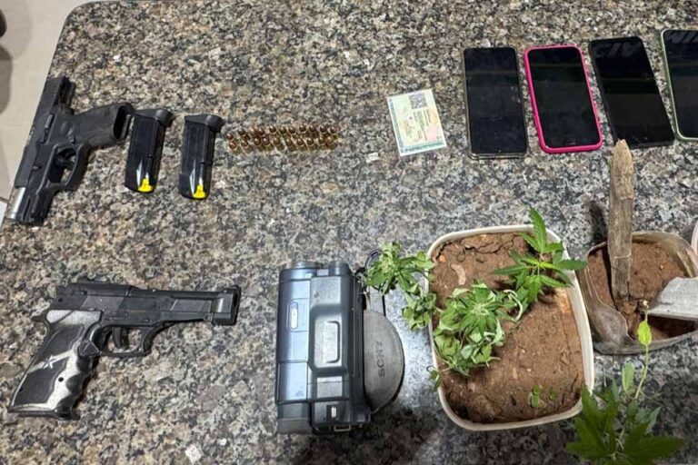 Polícia Militar prende foragido e apreende arma em operação no bairro Vilage do Sol, em Cacoal