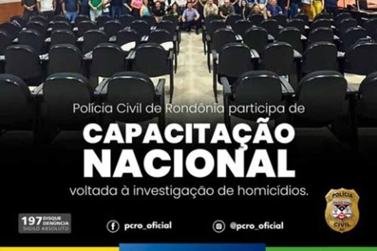 Agentes da Polícia Civil de Rondônia integram curso nacional sobre investigação de homicídios