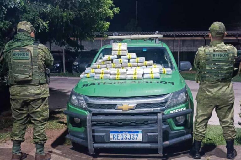 Polícia Militar apreende 60 quilos de droga na fronteira com a Bolívia
