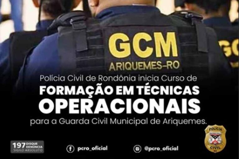 Polícia Civil de Rondônia inicia formação técnica para a Guarda Civil Municipal de Ariquemes