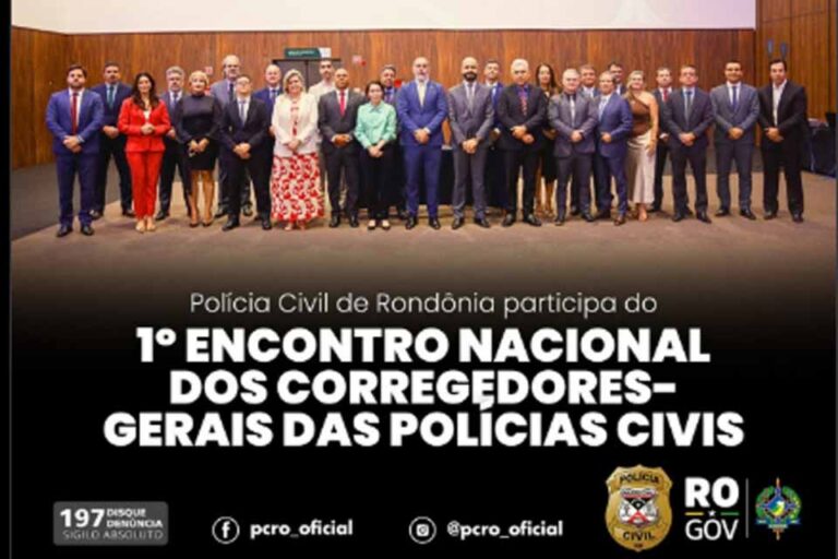 Delegado de Rondônia é eleito vice-presidente da Região Norte em encontro nacional de corregedorias