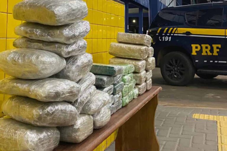 Casal é preso com mais de 40 quilos de drogas durante fiscalização da PRF em Vilhena