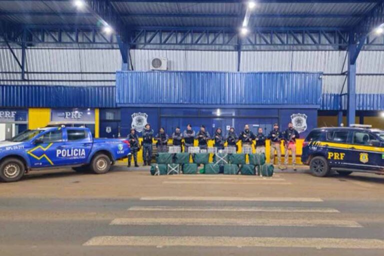 PRF e forças policiais apreendem quase 500 kg de cocaína em Alta Floresta do Oeste