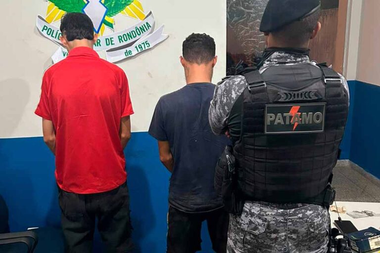 Polícia Militar apreende drogas e prende dois suspeitos em operação em Ouro Preto do Oeste