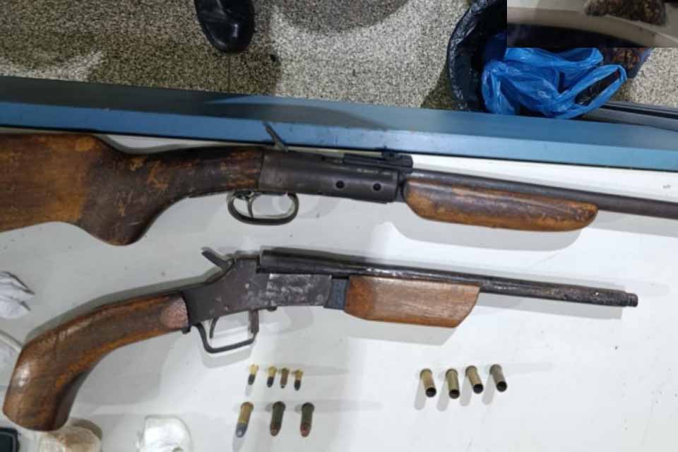 <div style="
                font-size: 18px;
                font-weight: bold;
                color: #0073aa;
                margin-bottom: 5px;
                text-transform: uppercase;
            ">ARMAS DE FOGO</div>Ação do 7º BPM em Alto Paraíso resulta na apreensão de drogas, armas e motocicleta furtada