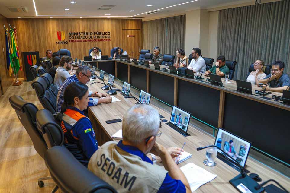 <div style="
                font-size: 18px;
                font-weight: bold;
                color: #0073aa;
                margin-bottom: 5px;
                text-transform: uppercase;
            ">MUDANÇAS CLIMÁTICAS</div>MPRO define agenda técnica e articulação preventiva para enfrentar cheias e eventos extremos em Rondônia