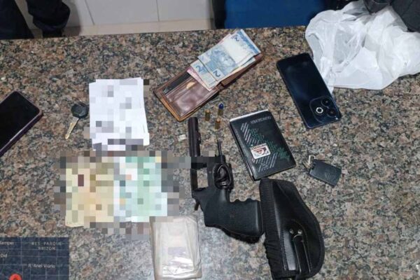 Polícia Militar apreende revólver com numeração raspada e conduz dois suspeitos durante ação em Cacoal