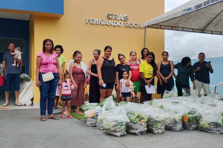 Porto Velho distribui cestas do PAA a 50 famílias em vulnerabilidade no Cras Fernando Rocha