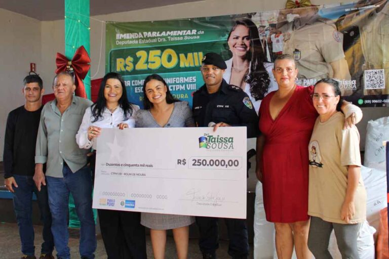 Deputada Dra. Taíssa viabiliza uniformes completos para alunos do CTPM VIII em Rolim de Moura
