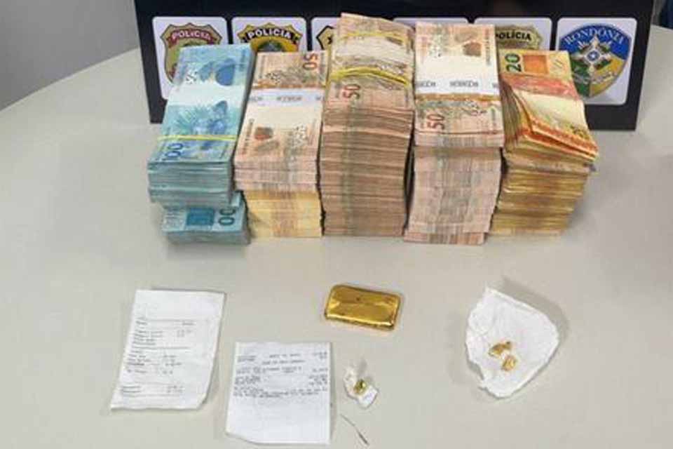 Ação da FICCO/RO apreende R$ 245 mil e cerca de 300 gramas de ouro em Porto Velho