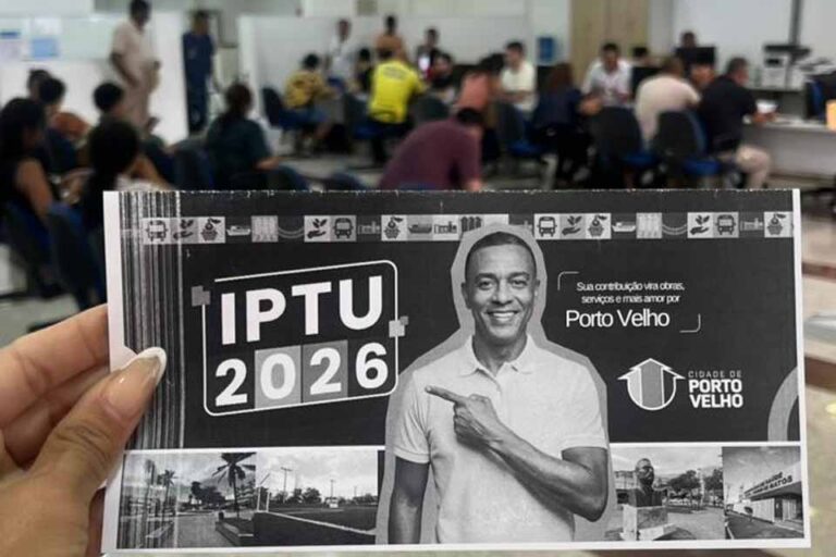 IPTU e TRSD de Porto Velho têm desconto de 10% para pagamento em cota única até 5 de fevereiro